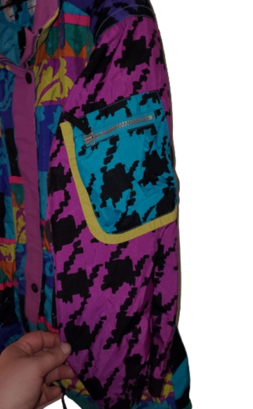 OBERMEYER Vintage 80s Coat Colorful Size 10/12 - Picture 3 of 6